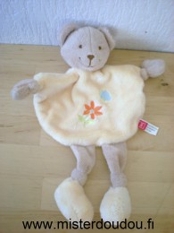 Tex Ours Jaune fleur orange papillon bleu - Très bon état