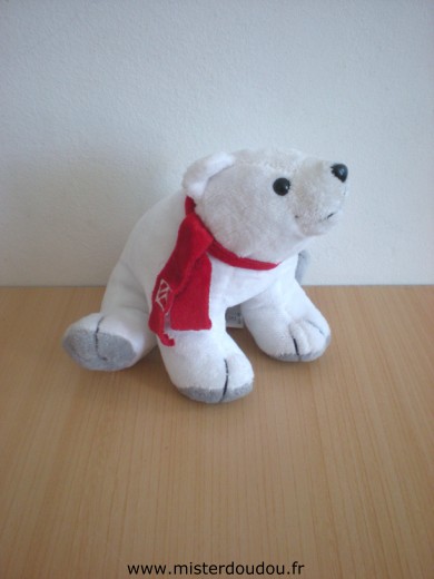 Marque Inconnue Ours Blanc écharpe rouge martphil - Très bon état