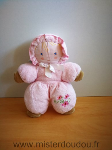 Ajena Poupée Rose fleurs - Très bon état