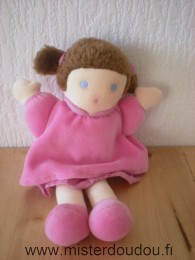 Nounours Poupée Robe rose - Très bon état