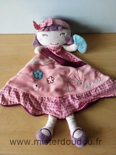 Sauthon Poupée Fille hanae rose eventail - Très bon état