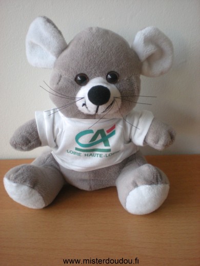 Credit agricole Souris Gris tshirt blanc ca loire haute loire - Très bon état