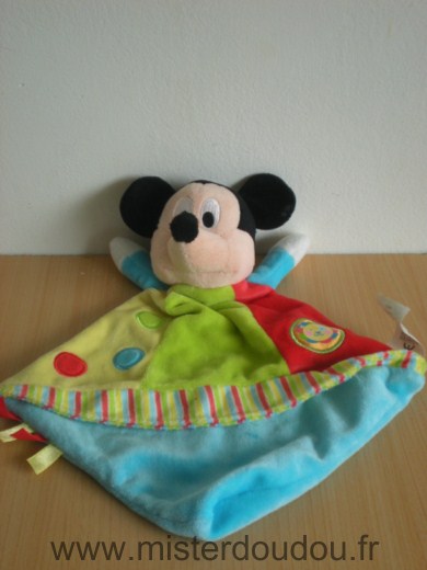 Disney Souris Mickey nicotoy bleu vert rouge - Très bon état