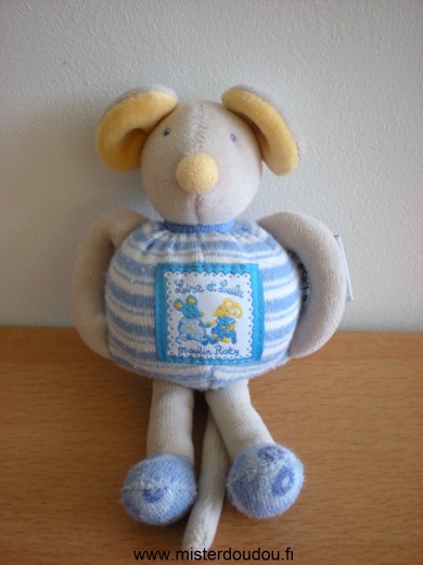 Moulin roty Souris Gris bleu jaune lise et lulu - Très bon état