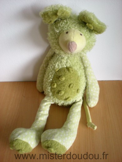 Moulin roty Souris Zazous verte - Très bon état
