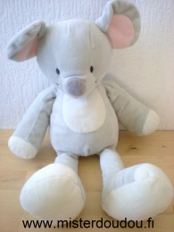 Nicotoy Souris Gris blanc rose - Très bon état