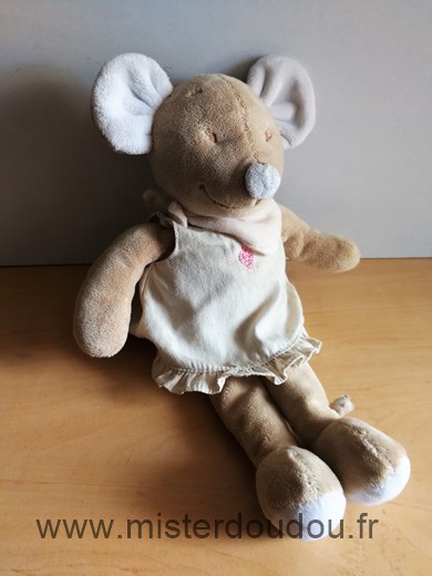 Noukie s Souris Beige robe rose - Très bon état