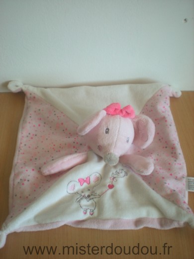 Simba toy Souris Rose blanc noeud rose motif souris - Très bon état