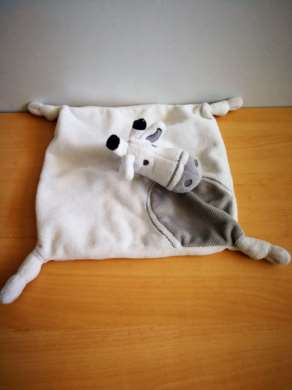 Tape à l oeil Vache Blanc raye gris - Très bon état