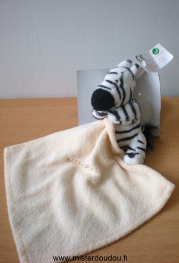 Baby land Zébre Zebre noir blanc mouchoir beige baby land - Neuf